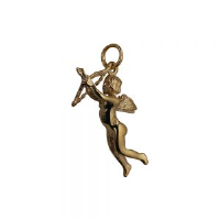 9ct 29x15mm solid Cupid Pendant or Charm