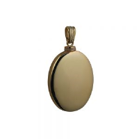 9ct 35x26mm handmade plain oval Memorial Locket