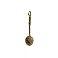 9ct 36x11mm Badminton Racket and Shuttlecock Pendant or Charm