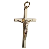 9ct 40x24mm Solid Block Crucifix Cross