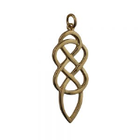 9ct 41x17mm Celtic Rope Pendant or Charm