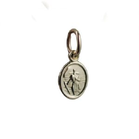 9ct 8x6mm oval St Christopher Pendant or Charm