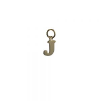 9ct 9x11mm plain Initial J Pendant or Charm