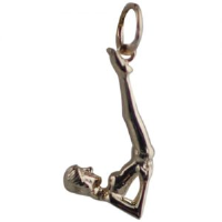 9ct charm Shoulder Stand Yoga position Pendant or Charm