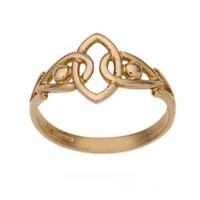 9ct Gold 12mm celtic style ladies Dress Ring Sizes J-Q