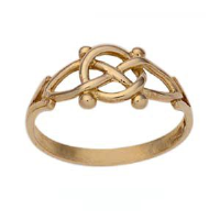 9ct Gold 8mm celtic style ladies Dress Ring Sizes J-Q