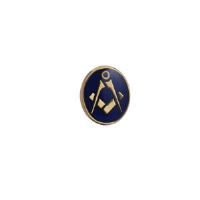 GP 12x10mm oval cold cure enamel Masonic Tie tack