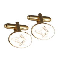 GP 12x17mm hand engraved Masonic swivel Cufflinks