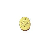 GP 12x8mm hand engraved Masonic Tietack