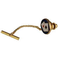 GP 14x12mm oval cold cure enameled Poker Tietack