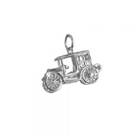 Silver 11x22mm moveable Vintage car Charm