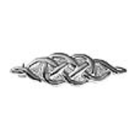 Silver 11x38mm Celtic knot design Brooch