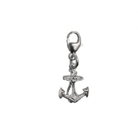 Silver 12x11mm anchor symbol of hope Pendant or Charm
