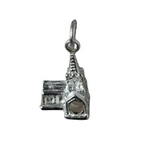 Silver 12x17mm Lincoln Cathedral charm