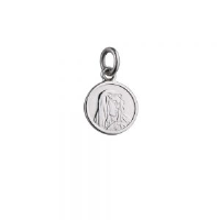 Silver 13mm Round Our Lady of sorrows Madonna Pendant