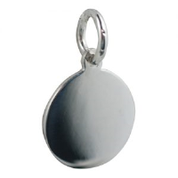 Silver 13mm round plain Disc