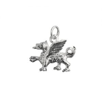 Silver 14x18mm Welsh Dragon Charm
