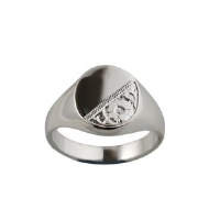 Silver 16x14mm hand engraved solid oval Signet Ring Sizes R-Y