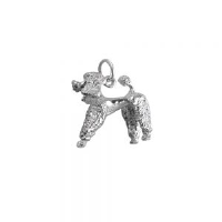Silver 16x19mm Poodle Charm