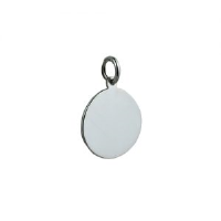 Silver 17mm round plain Disc