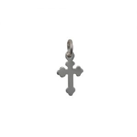 Silver 17x10mm plain Club end Cross