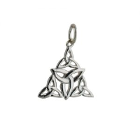 Silver 17x16mm triple Celtic Trinity knot Pendant