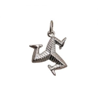 Silver 17x17mm Isle of Man Legs Pendant or charm
