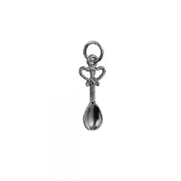 Silver 18x8mm Lovers Spoon Pendant or Charm