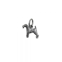 Silver 19x12mm Airedale Terrier Pendant or Charm