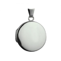 Silver 20mm plain round Locket