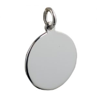 Silver 20mm round plain Disc