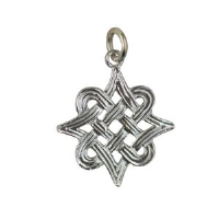 Silver 20x17mm Celtic knot Pendant