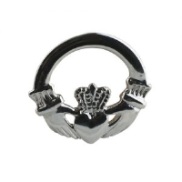 Silver 22mm Claddagh Brooch