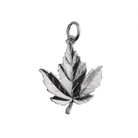 Silver 22x19mm Maple leaf charm