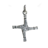 Silver 22x22mm St Bernadette Cross