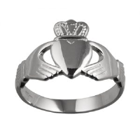 Silver 23x15mm Claddagh Ring Sizes R-Z