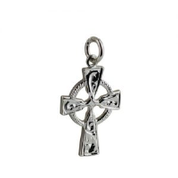 Silver 23x16mm hand engraved Celtic Cross