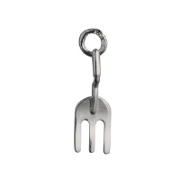 Silver 24x9mm gardeners fork charm