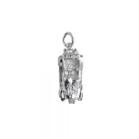 Silver 25x10mm moveable Vintage car Charm