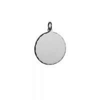 Silver 26mm round diamond cut edge Disc