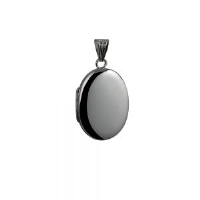 Silver 27x20mm plain oval Locket