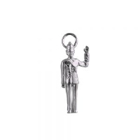 Silver 28x11mm Policeman Charm