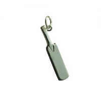 Silver 28x5mm cricket bat Charm