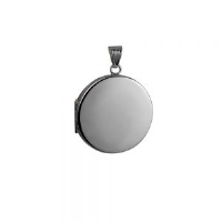 Silver 29mm flat round plain Locket