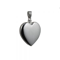 Silver 30x28mm handmade plain Heart Memorial Locket