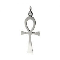 Silver 32x16mm Plain Ankh Cross