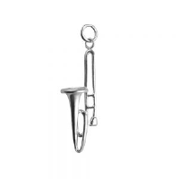 Silver 33x11m Trombone Charm