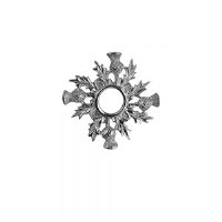 Silver 38mm Scottish Thistle Pendant