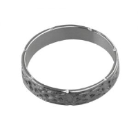 Silver 4mm celtic Wedding Ring Sizes R-Z
