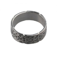 Silver 6mm celtic Wedding Ring Sizes H-Q